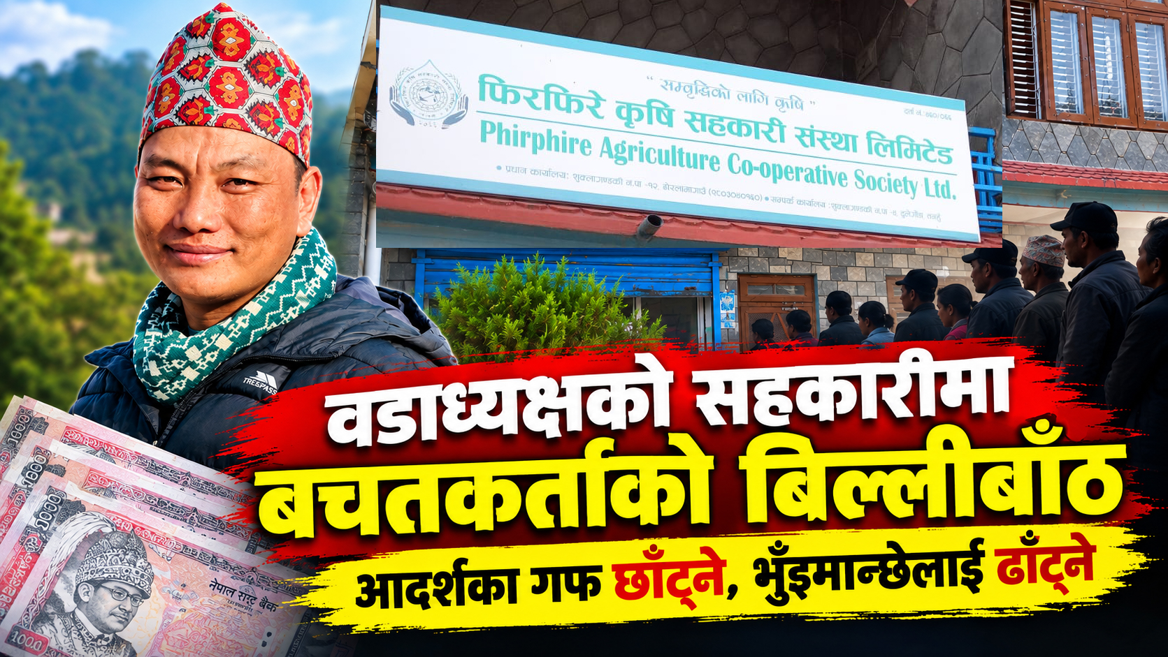 वडाध्यक्षको सहकारीले बचत फिर्ता नदिएपछि बचतकर्ताको बिल्लीबाठ